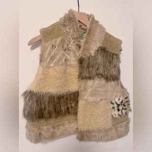 Patchwork Faux Fur Vest
